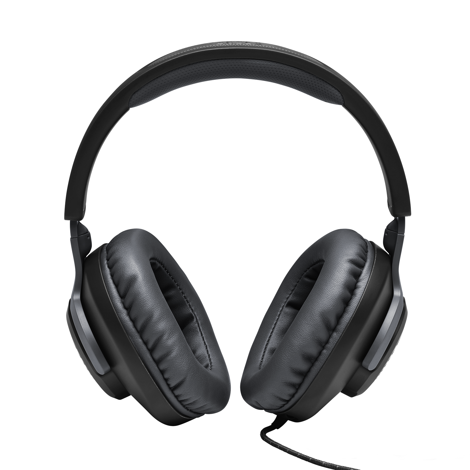 JBL Quantum 100 - Black - Wired over-ear gaming headset with flip-up mic - Front
